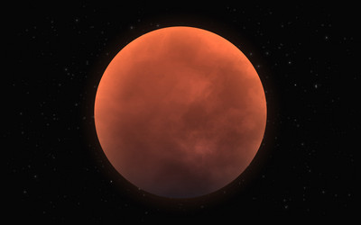 mars planet space object with soft light vector image