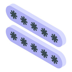password protecting information with asterisk vector image