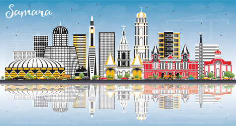 Samara Russia Cityscape Vector Image