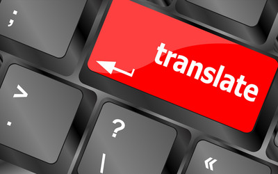 translate button on keyboard keys vector image