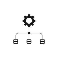 workflow line icon isolated on white background vector image