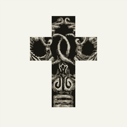 cross in form of fragment an old forged lattice vector image