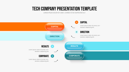 digital report four step diagram frame design vector image