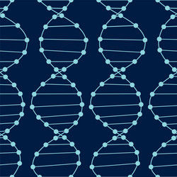 dna seamless pattern science blue background vector