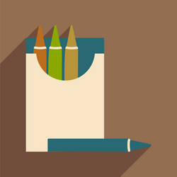 flat with shadow icon and mobile application vector image