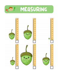 measuring length with ruler education developing vector image