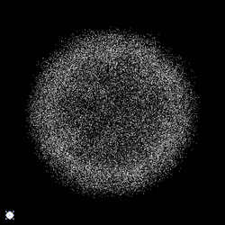 sphere consisting of points 3d technology grid vector image