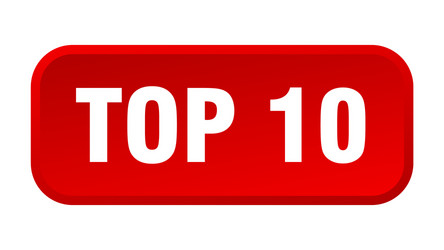 top 10 button square 3d push vector image