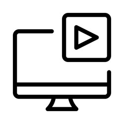 visual media displayed on computer screen vector image