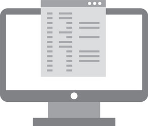 computer desktop with template vector image