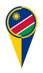 namibia map pointer location flag vector image
