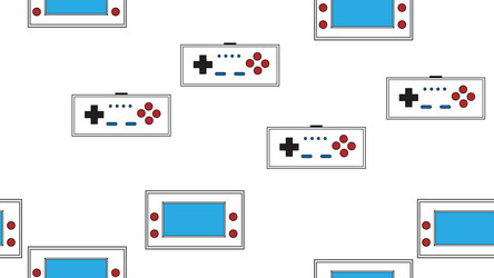 seamless pattern endless with portable game vector image