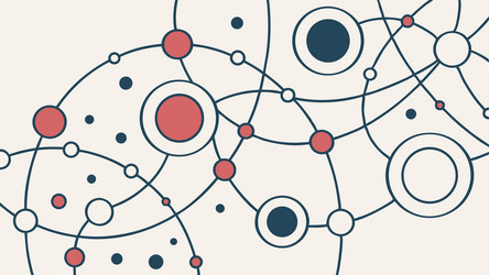 connected circles and dots abstract network vector image