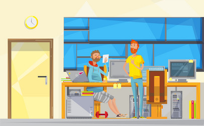 programmers at work composition vector image