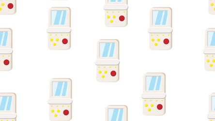seamless pattern endless with handheld game vector image