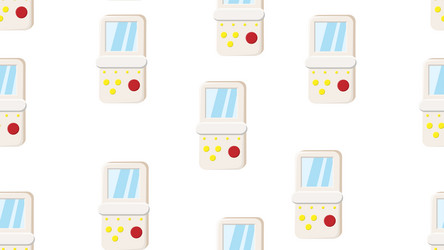 Seamless pattern endless with handheld game vector