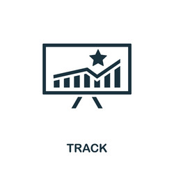 track icon simple element from loyalty program vector image