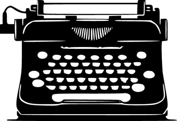 typewriter - high quality logo ideal vector