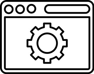 web preferences setting outline icon line art vector image