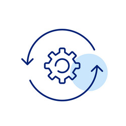 continuous renewal and optimization of processes vector image