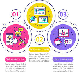 customer support online infographic template vector