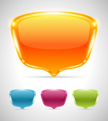 abstract glossy speech bubbles set vector