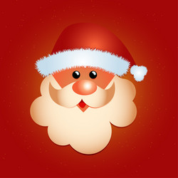 Cute santa claus head vector