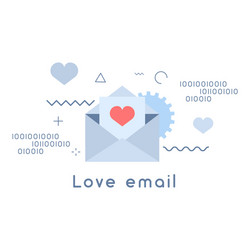 Love email icon vector