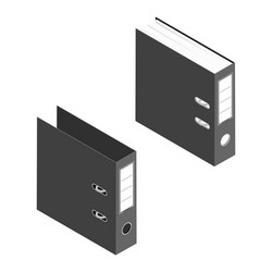 office worker folder archive database vector image