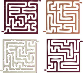 set of maze vector