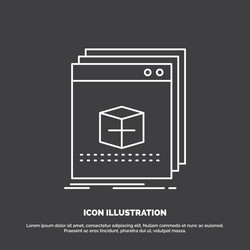 software app application file program icon line vector image