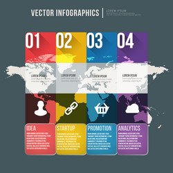 abstract infographic flat design workflow layout vector image