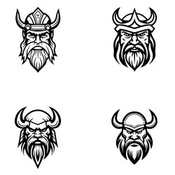 black white man with beard mustache Vector Image