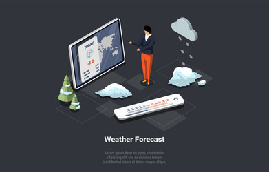 concept of weather forecast for every day vector