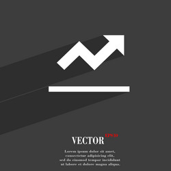 graph chart diagram icon symbol flat modern web vector image