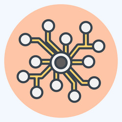icon neural network related to machine learning vector image