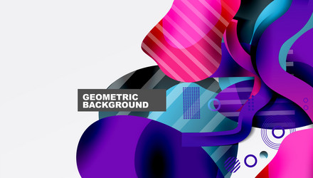 vibrant abstract background overlapping shapes vector image