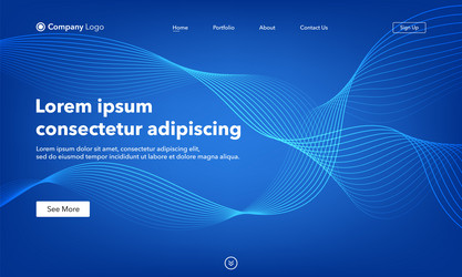 abstract background website landing page template vector image
