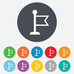 flag pointer sign icon marker symbol vector image