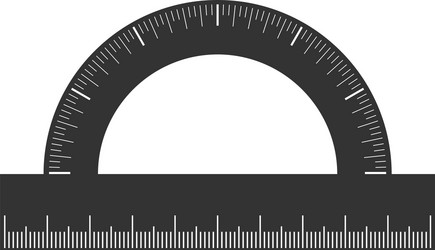 protractor grid for measuring degrees icon vector image