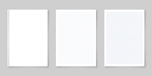 Vector Square Format White Paper Empty Four Sheets Of Paper Template Stock  Illustration - Download Image Now - iStock