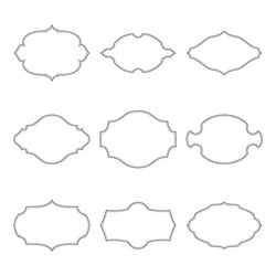 Vintage frame set elegant antique ornament Vector Image