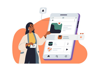 ux ui designer creating mobile application vector image