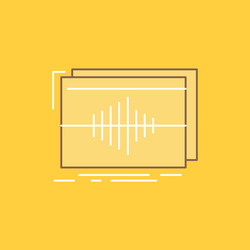 audio frequency hertz sequence wave flat line vector image