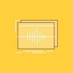 audio frequency hertz sequence wave flat line vector