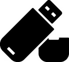 flash drive flat web icon concept vector image