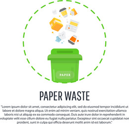 gathering sorting process of garbage vector image