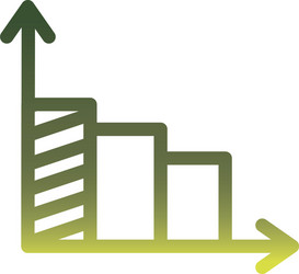 infographic bar chart gradient style icon vector image