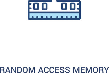 random access memory concept 2 colored icon vector image
