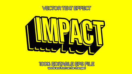retro editable text effect style eps vector image
